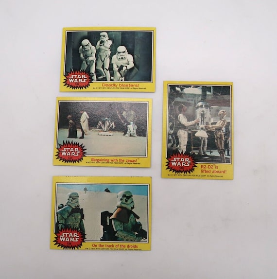 Vintage Star Wars Trading Card Lot Yellow Border 1977 No