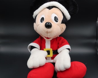 Playskool Natale Topolino Peluche Vestito da Babbo Natale 16 pollici Vintage 1988 70718