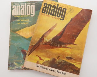 Vintage 1966 Analog Science Fiction Magazine Lot of 2 - Lot #3