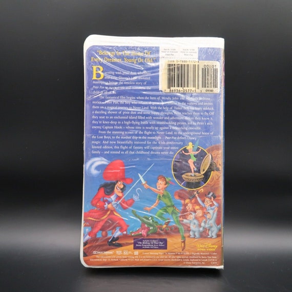 Disney Masterpiece Collection Peter Pan 45th Anniversary VHS