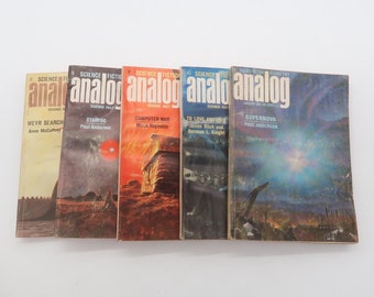 Vintage Analog Science Fiction Magazine Lot of 5 1967 Frank Herbert -  Lot #4