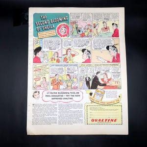 Ovaltine Beverage Advertisement 1940 Vintage Food Mid Century Modern