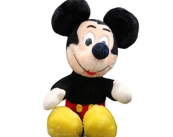 Disney Mickey Mouse Plush Stuffed Toy 11 Inch Vintage Disneyland Disney World