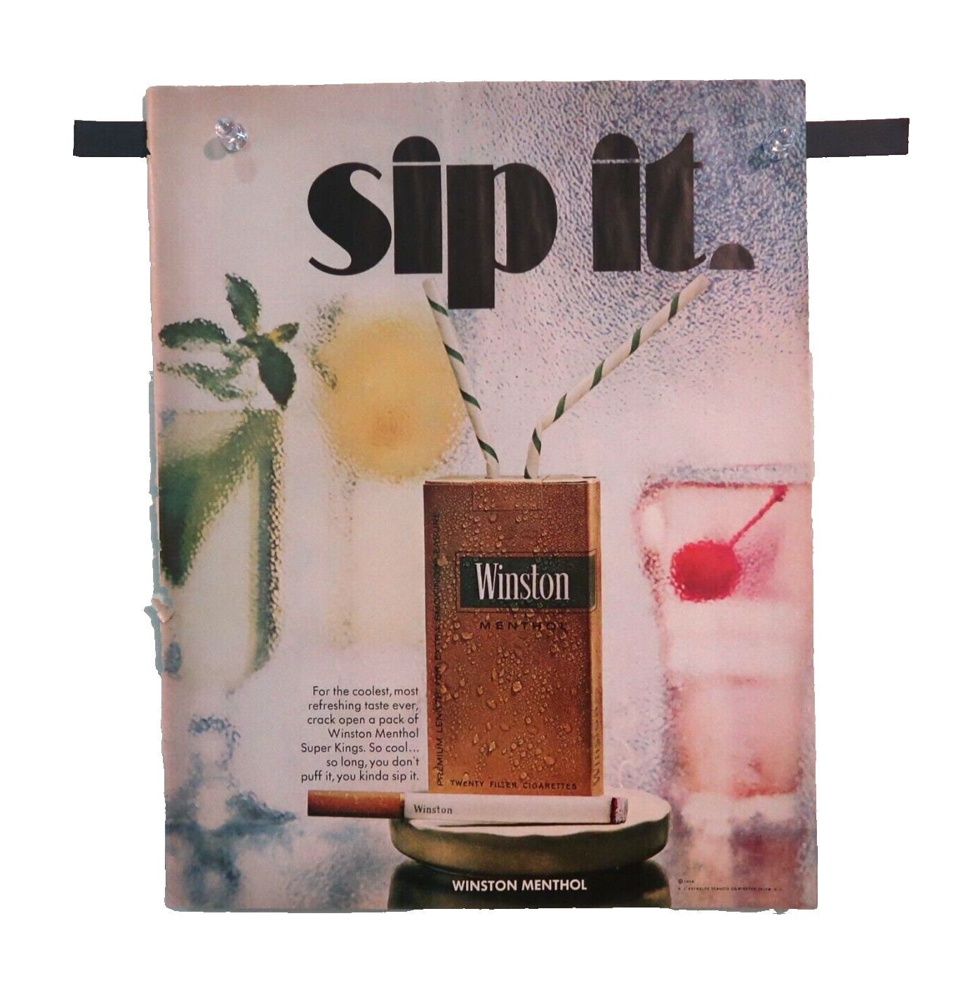 Vintage Magazine Advertisement Winston Menthol Cigarettes 1960s