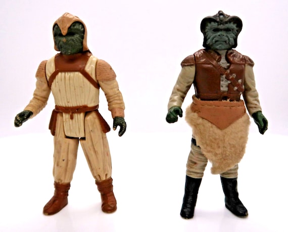 Vintage Star Wars Kenner Action Figures Klaatu & Klaatu Skiff