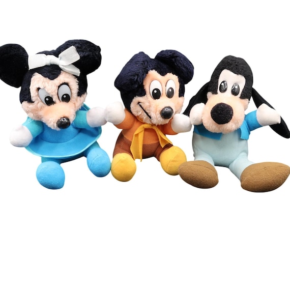 【特大3体セット】80sUSA Disneyミッキーミニー ぬいぐるみ店舗装飾可 Disney Mickey Christmas Carol Plush Set of 3 Mickey Minnie Goofy 8
