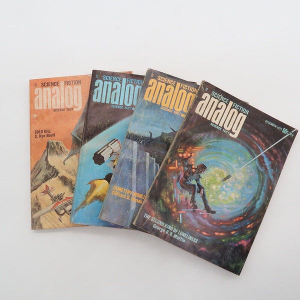 Vintage 1972 Analog Science Fiction Magazine Lot George RR Martin - Lot #9