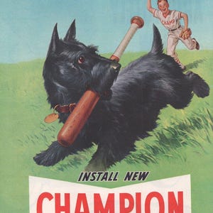 Vintage Original Champion Spark Plugs Magazine Advertisement 1950 Automobilia