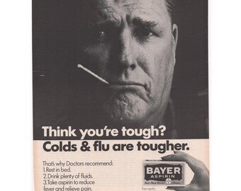 aspirin in cigarettes A selection of drugs, 2000 - Stock Image - C064/2061 Bayer Aspirin Advertisement Vintage 1968