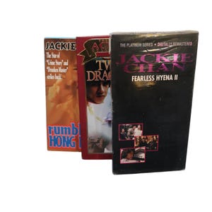 Jackie Chan Movies VHS Set of 3 Rumble in Hong Kong Kung Fu Martial Arts Vintage