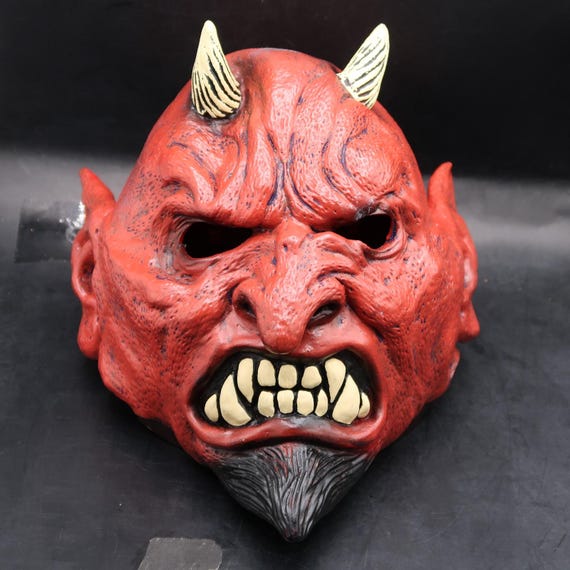 Don Post Studios Red Devil Adult Halloween Mask Latex Rubber 2000 Spooky Horror