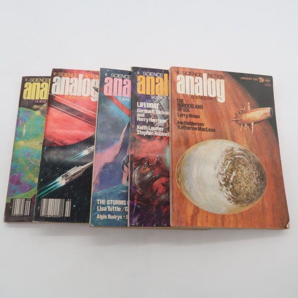 Vintage 1975 Analog Science Fiction Magazine Lot George RR Martin - Lot #13