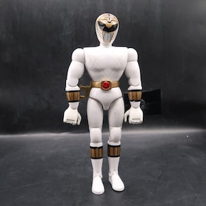 Bandai Mighty Morphin Power Rangers White Ranger Figure 8&quot; Vintage