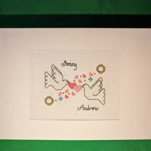 Carte de mariage brodée sur mesure