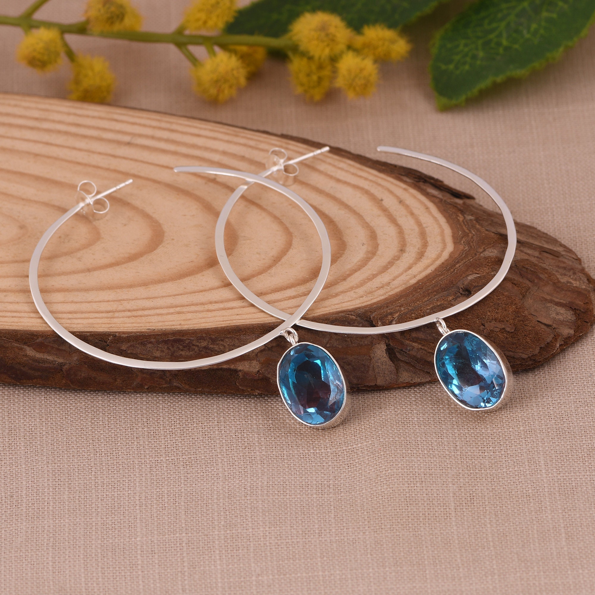 Alexandrite store hoop earrings
