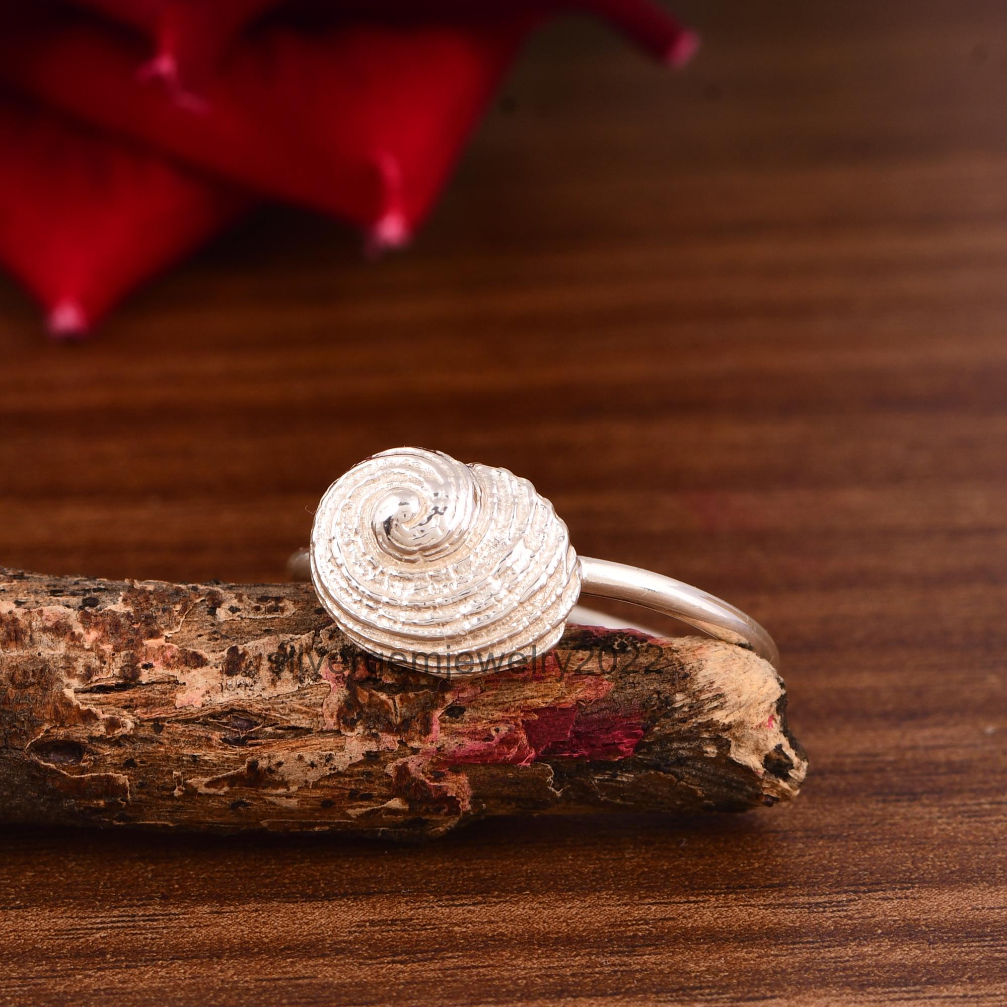 Shell 925 Ring Seashell Ring , 925 Sterling Silver Ring , Elegant Handmade Ring ...