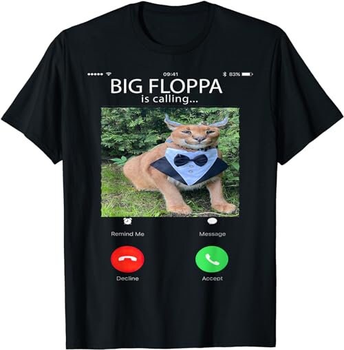 Big Floppa Caracal Big Cat Meme Funny Modern Subversive 