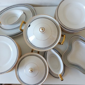 Dinner service Large dinner service Holiday service German porcelain Gift idea Decorate your kitchen