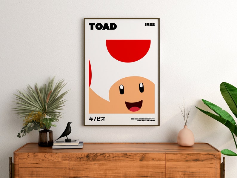 Toad Poster Print - Wall art, Gaming, Geek, Gamer, For Him, For Her, Gift, Gamer, Video Games, Unofficial, Unframed image 4
