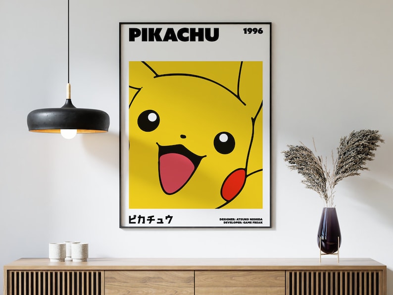 Pokemon Pikachu Poster Print Wall Art,