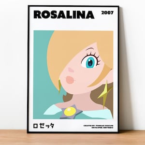 Impression d'affiche Rosalina - oeuvre d'art murale, jeux vidéo, geek, joueur, pour lui, pour elle, cadeau, joueur, jeux vidéo, non officiel, sans cadre
