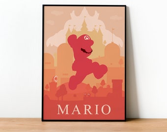 スーパーマリオRPG 36 x 24インチ ビデオゲームポスター - Etsy 日本