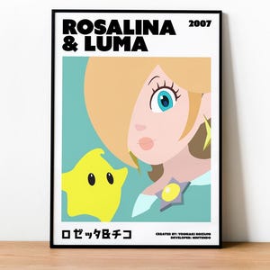 Impression d'affiche de Rosalina et Luma - Art mural, jeux vidéo, geek, joueur, pour lui, pour elle, cadeau, joueur, jeux vidéo, non officiel, sans cadre