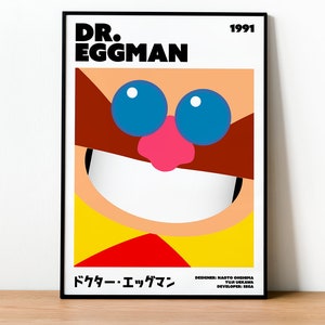 Doctor Eggman Poster Print - Wall art, Gaming, Geek, Gamer, For Him, For Her, Gift, Gamer, Video Games, Unofficial, unframed