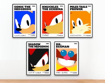 Sonic the Hedgehog Poster Print - Wall art, Gaming, Geek, Gamer, For Him, For Her, Gift, Gamer, Video Games, Unofficial, unframed