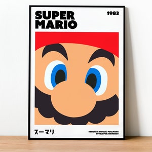 Super Mario Poster Print - Wall art, Gaming, Geek, Gamer, For Him, For Her, Gift, Gamer, Video Games, Unofficial, Unframed