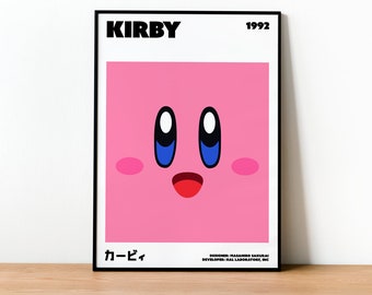 Kirby Gamer Info Poster print – Unofficial Gaming Wall Art, Gift