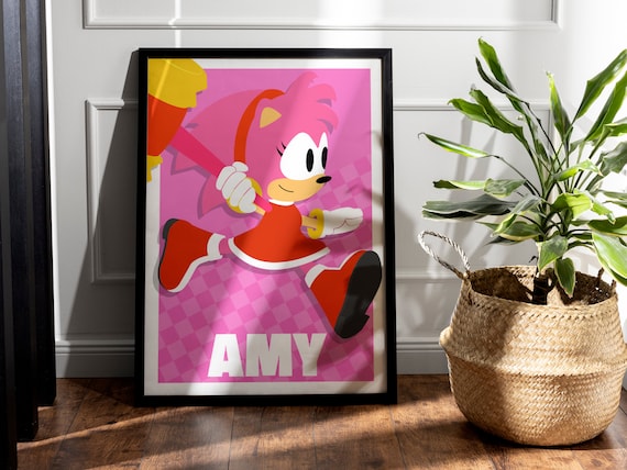 Amy Rose - Sonic the Hedgehog Poster Print - Wall Art, Gaming