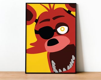 Foxy - Five Nights at Freddy's Poster Print – Gamer Wall Art (Unframed)