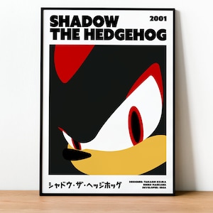 Póster de Shadow the Hedgehog - Arte mural, videojuegos, geek, gamer, para él, para ella, regalo, gamer, videojuegos, no oficial, sin marco