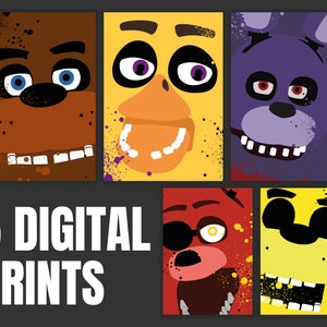 Five Nights at Freddy's Portraits - Digital Download, Printable Wall ...