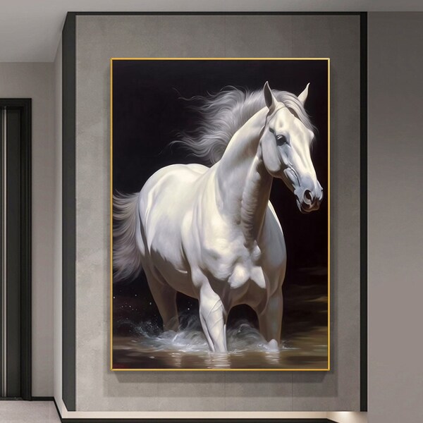 Horse Oil Painting Etsy