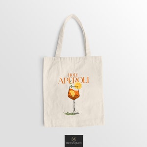 Baumwolltasche "Holy Aperoli" Jutebeutel 100% Baumwolle, Geschenk, tote bag, OEKO-TEX