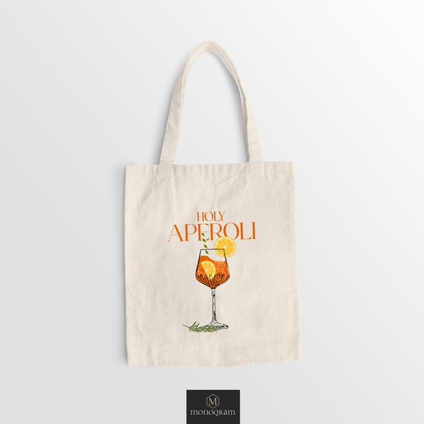 Baumwolltasche "Holy Aperoli" Jutebeutel 100% Baumwolle, Geschenk, tote bag, OEKO-TEX