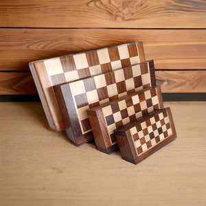 Magnetic personalized wooden Chess Board game, Travel folding Chess board set with extra queen, Father's day Gift, Birthday gift for Kids