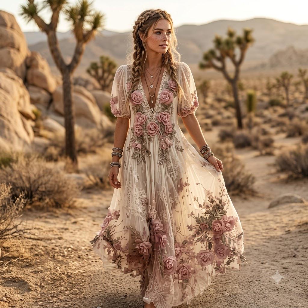 rose gold boho dress Size:Large (Size 10/12) friendly one ostrich bohemian skirt dress Asymmetrical