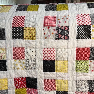 Handmade Scrappy Cotton Lap Quilt (55x63). - Etsy
