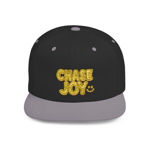 Chase Joy Snapback Hat, Trendy Flat Bill Cap for Everyday Wear, Gift for Millennials, Summer Festival Accessory, Unique Dad Hat