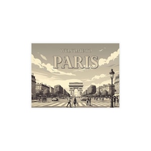 Conjunto de cartões postais vintage de Paris com envelopes | Presentes de viagem, lembranças, decoração para casa, cartões comemorativos, pacote de papelaria