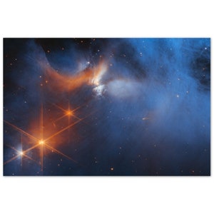 NASA - Poster - Aluminum - 15. Chamaeleon I Molecular Cloud (NIRCam Image) - James Webb Space Telescope