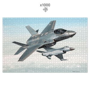 Thijs Postma - Puzzle - Lockheed-Martin F-35 JSF Next To F-16 - 1000 pieces