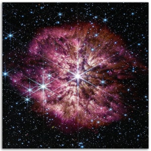 NASA - Poster - Aluminum - 16. WR 124 (NIRCam and MIRI Composite Image) - James Webb Space Telescope