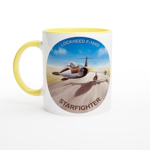 Thijs Postma - Mug - Lockheed F-104G KLu D-8332 On The Deck - 11oz Ceramic