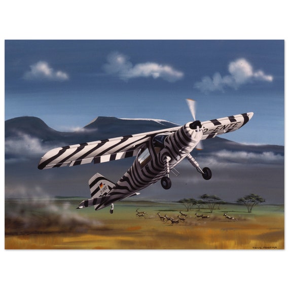 Thijs Postma - Poster - Dornier Do 27 Grzimek Serengeti - Etsy
