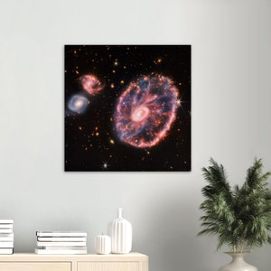 NASA - Poster - 6b. Cartwheel Galaxy (NIRCam and MIRI Composite Image) - James Webb Space Telescope