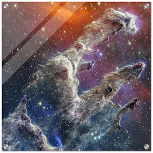 NASA - Poster - Acrylic - 9b. Pillars of Creation (NIRCam and MIRI Composite Image) - James Webb Space Telescope